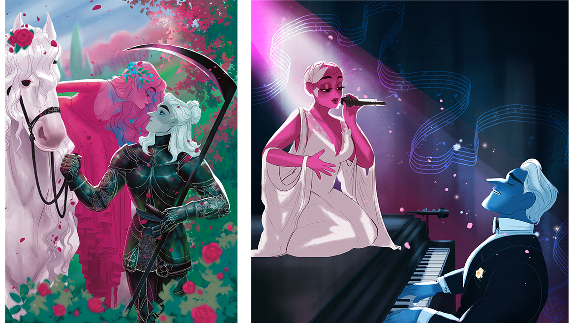 I'm a huge fan of Lore Olympus and have made a lot of fan art.